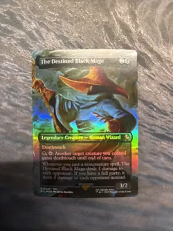 The Destined Black Mage (Borderless) Commander: Final Fantasy Foil - Image 1