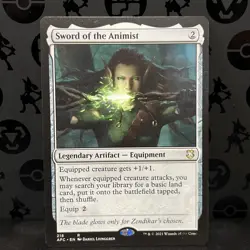 Sword of the Animist #218 AFC Forgotten Realms Commander Magic MTG - NM Regular - Image 1