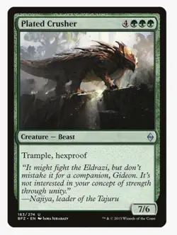 Plated Crusher | Hexproof | Battle for Zendikar BFZ | MTG EDH Stompy | Uncommon - Image 1