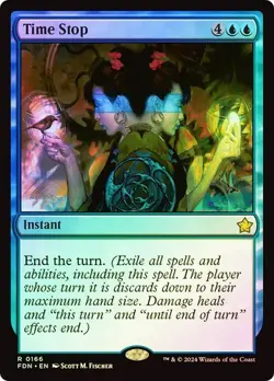 NM Foil Time Stop, MTG, Foundations, Magic the Gathering, 166 - Image 1