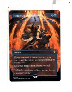 MTG SkeenAB Fierce Guardianship BORDERLESS from Commander Masters. NM. - Image 1