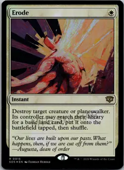 MTG SkeenAB Erode FOIL from SOS. NM. - Image 1