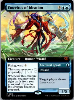 MTG SkeenAB Emeritus of Ideation BORDERLESS from SOS. NM. - Image 1