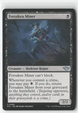 Forsaken Miner 88 Uncommon Outlaws of Thunder Junction Magic: The Gathering NM - Image 1