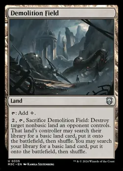 Mint/Near-Mint, English - 4 x MTG Demolition Field - Ripple Foil Commander: Mode - Image 1
