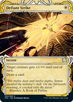 Mint/Near-Mint, English - 4 x MTG Defiant Strike - Foil-Etched Strixhaven: Mysti - Image 1