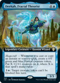 Mint/Near-Mint, English - 1 x MTG Deekah, Fractal Theorist - Extended Art Comman - Image 1