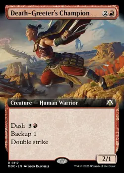 Mint/Near-Mint, English - 4 x MTG Death-Greeter's Champion - Extended Art Comman - Image 1