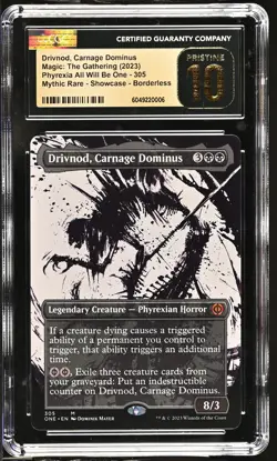 DRIVNOD, CARNAGE DOMINUS Phyrexia One Borderless Ichor CGC Pristine 10 MTG - Image 1