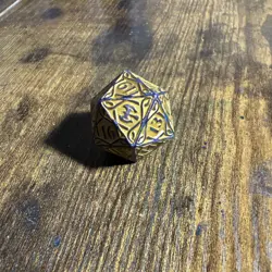 Magic The Gathering MTG Kaldheim Gold Oversized Spindown Die Dice D20 - Image 1