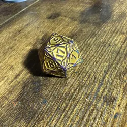 Magic The Gathering MTG Kaldheim Gold Oversized Spindown Die Dice D20 - Image 2