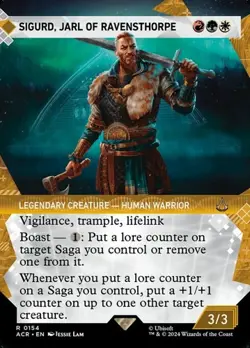 Sigurd, Jarl of Ravensthorpe - Foil Extended Art Showcas Assassin's Creed NM MTG - Image 1