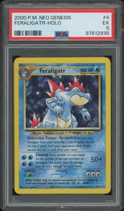 Pokemon Neo Genesis Feraligatr 4/111 PSA 5 - Image 1