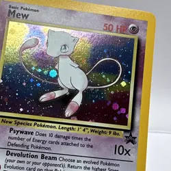 SWIRL Mew #9 Black Star Promo Holo Rare Wizards of the Coast Pokemon Card - Image 3