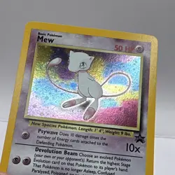 SWIRL Mew #9 Black Star Promo Holo Rare Wizards of the Coast Pokemon Card - Image 4