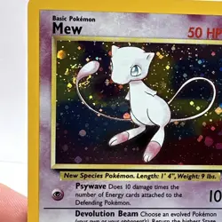 SWIRL Mew #9 Black Star Promo Holo Rare Wizards of the Coast Pokemon Card - Image 5