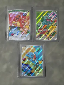 Pokemon First Partner Illustration Collection Series 1 Kanto Gen 1 Starters Set - Image 1