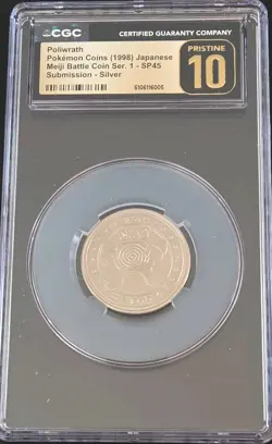 Poliwrath 1998 Meiji Pokemon Battle Coin Ser 1-SP45 Japan CGC Pristine 10 Pop 2 - Image 1