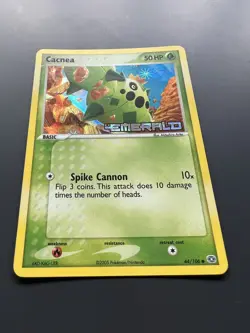 Cacnea - 44/106 - EX Emerald NM Reverse Holo Stamped Common Pokemon TCG - Image 2