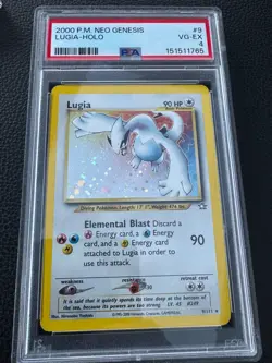 2000 Pokemon Lugia Holo Rare Neo Genesis 9/111 PSA 4 Brand new cert - Image 1