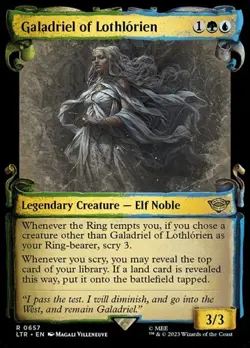 Galadriel of Lothlorien - Silver Foil Showcase LTR NM MTG - Image 1
