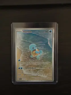 Pokemon Squirtle 170/165 Scarlet & Violet 151 Illustration Rare Holo 60 HP 2023 - Image 1