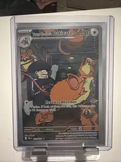Pokemon Team Rocket's Raticate ⭐202/182 Destined Rivals Illustration Rare (IR) - Image 1