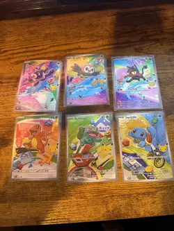 Pokemon First Partner Illustration Collection Series 1 Kanto Gen 1 And 7 Set - Image 2
