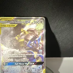 Pokemon Lucario & Melmetal GX TAG TEAM GX Promo Full Art Holo SM192 260HP - Image 4