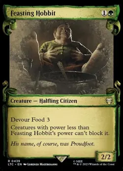 Feasting Hobbit - Silver Foil Showcase LTC NM MTG - Image 1