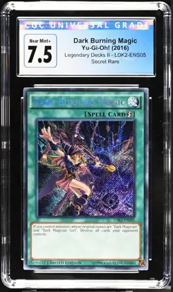 Yu-Gi-Oh! Dark Burning Magic 2016 LDK2-ENS05 Secret Rare CGC 7.5 - Image 2