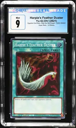 Yu-Gi-Oh! Harpie's Feather Duster 2021 EGD: Slifer Sky Dragon EGS1-EN022 CGC 9 - Image 2