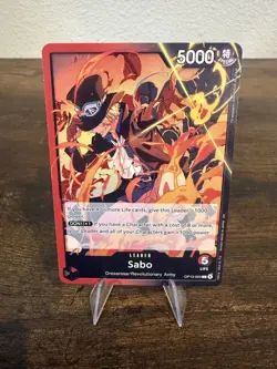 Sabo OP13-004 Leader One Piece TCG Carrying On His Will - Image 1