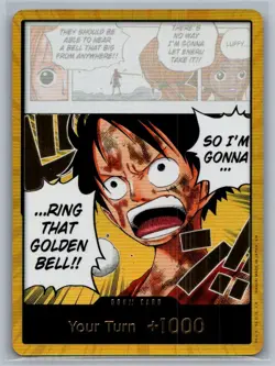 DON!! Card (Luffy) (Gold) DON!! Adventure on Kami's Island One Piece Foil NM - Image 1