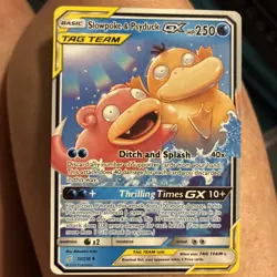 Pokemon TCG Slowpoke & Psyduck GX Sm-Unified Minds Ultra Rare Holo 35/236 Card - Image 1