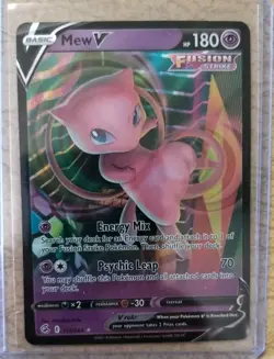 Pokemon TCG Mew v 2025 SWSH08 Fusion Strike Ultra Rare Holo Card #113/264 - Image 1