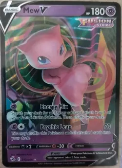Pokemon TCG Mew v 2025 SWSH08 Fusion Strike Ultra Rare Holo Card #113/264 - Image 2