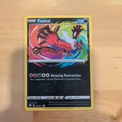 Yveltal 046/072 Shining Fates Mint Holo Foil Amazing Rare Pokemon Card - Image 1