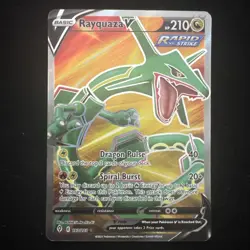 Pokemon Rayquaza v Full Art Evolving Skies Card 193/203 - Image 1