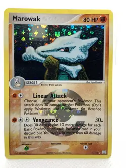 Pokemon Marowak 7/112 FireRed & LeafGreen Reverse Holo Rare Rare Card - Image 1
