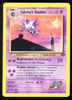 Sabrina's Haunter Gym Challenge 55/132 Unlimited Uncommon Pokemon Card WOTC - Image 1