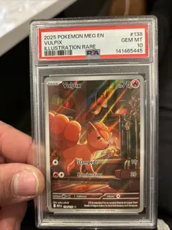 Pokemon Mega Evolutions Vulpix Illustration Rare Card 138/132 PSA 10 - Image 1