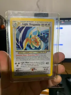 Pokemon TCG Light Dragonite Neo Destiny Holo Card 14/105 Unlimited Rare MP - Image 1