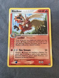 Rare 07’ Holo EX Power Keepers Blaziken Pokemon TCG Card - Image 1