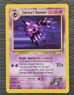 Sabrina's Haunter Gym Heroes 58/132 Uncommon Pokemon Card - Image 1