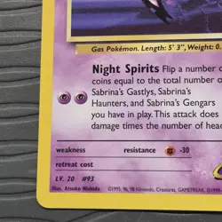 Sabrina's Haunter Gym Heroes 58/132 Uncommon Pokemon Card - Image 4