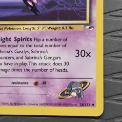 Sabrina's Haunter Gym Heroes 58/132 Uncommon Pokemon Card - Image 5
