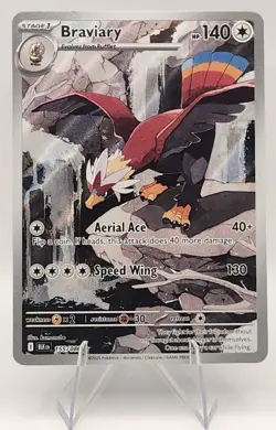 Braviary 155/086 NM Pokemon Card TCG Black Bolt IR Illustration Rare - Image 1