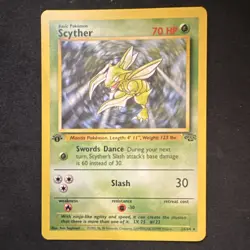 Scyther #26 - 1st Edition Jungle Rare - Pokemon Card from the 90s - Image 1