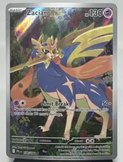 Pokemon TCG Zacian 100/094 Me02: Phantasmal Flames Illustration Rare Holo Card - Image 1